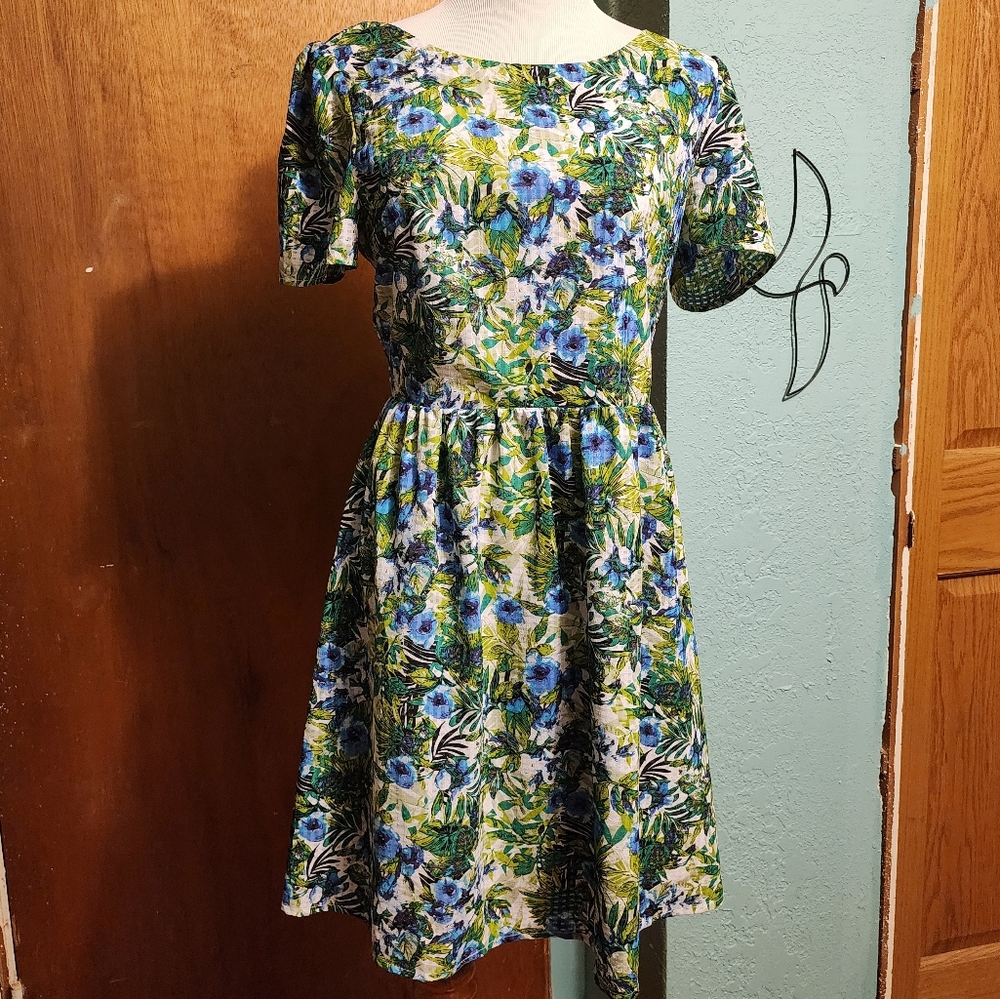 Floral Open Back Dress